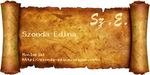 Szonda Edina névjegykártya