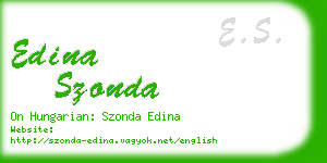 edina szonda business card